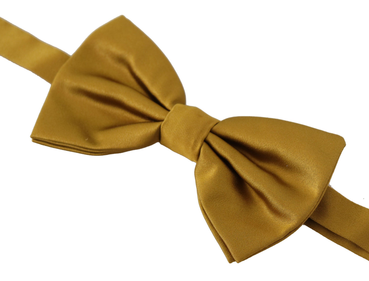  - Elegant Mustard Silk Bow Tie