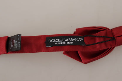  - Elegant Red Silk Bow Tie