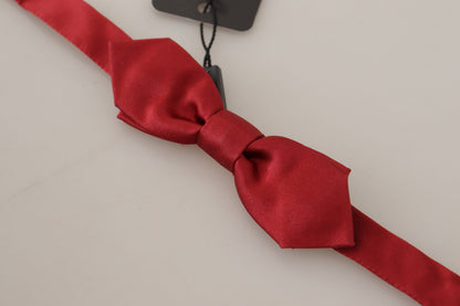  - Elegant Red Silk Bow Tie