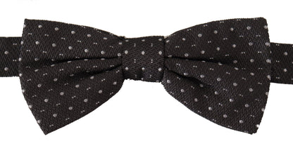  - Elegant Polka Dot Silk Bow Tie