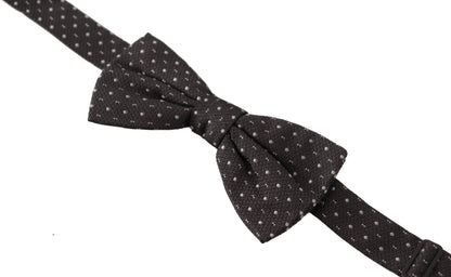  - Elegant Polka Dot Silk Bow Tie