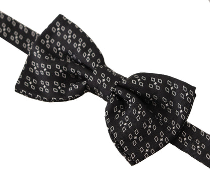  - Elegant Polka Dot Silk Bow Tie