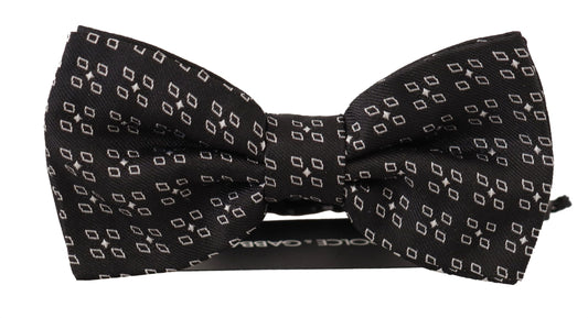  - Elegant Polka Dot Silk Bow Tie