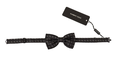  - Elegant Polka Dot Silk Bow Tie