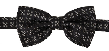  - Elegant Polka Dot Silk Bow Tie