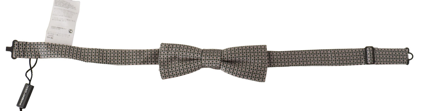  - Elegant Black Silk Bow Tie