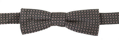  - Elegant Black Silk Bow Tie