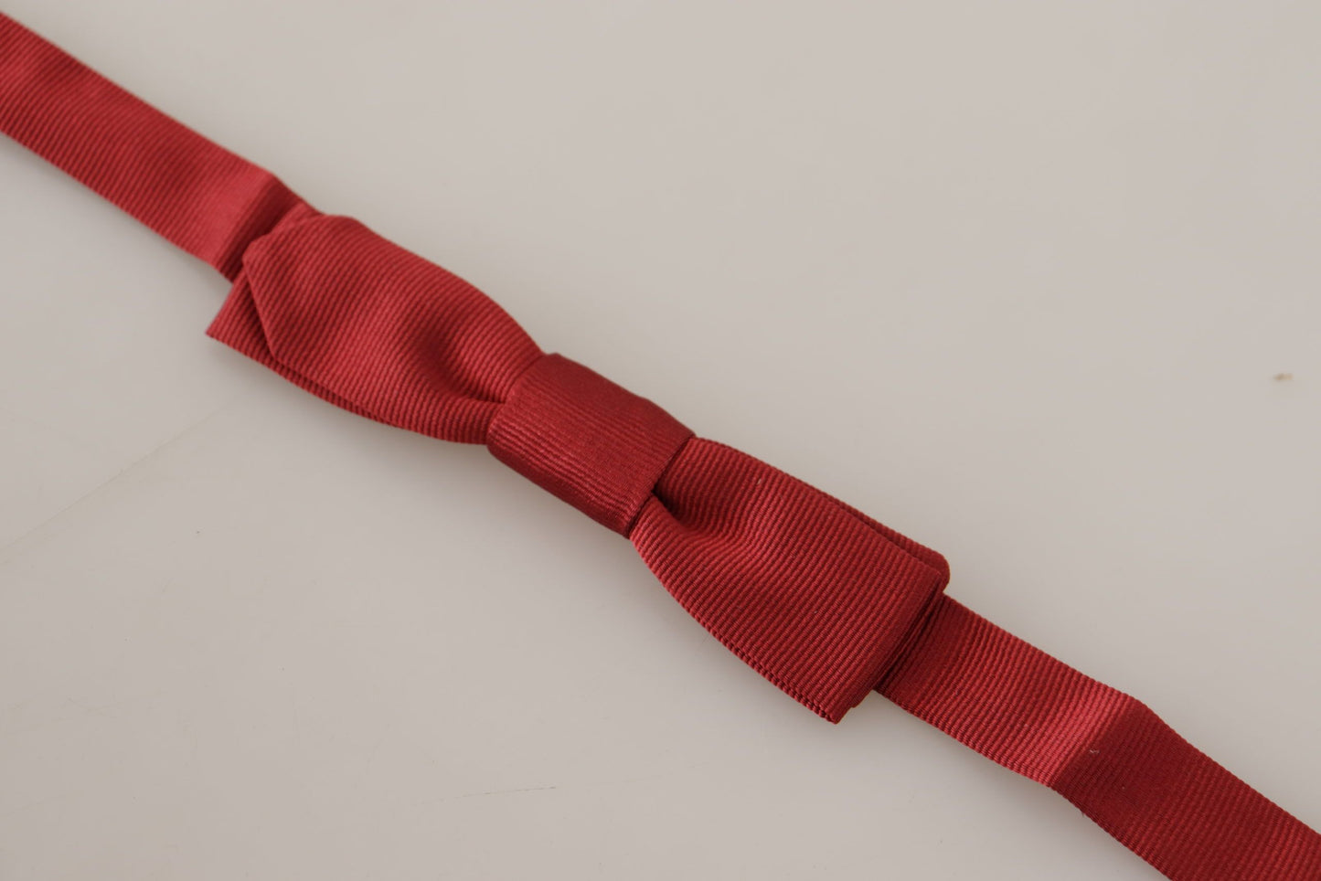  - Elegant Red Silk Bow Tie