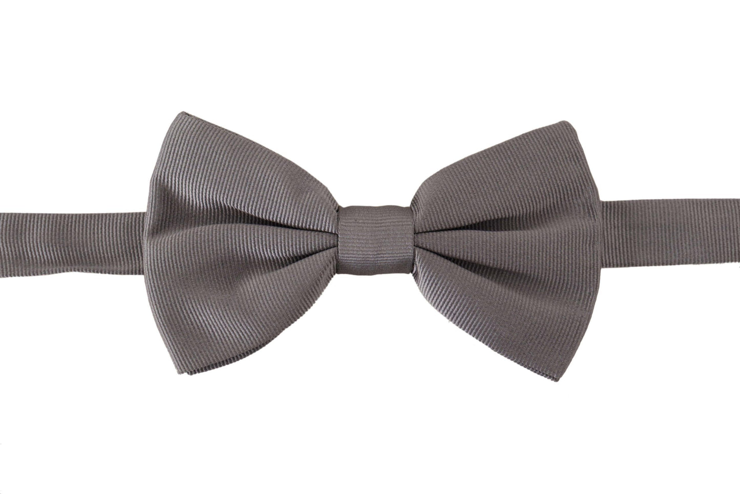  - Elegant Gray Silk Bow Tie