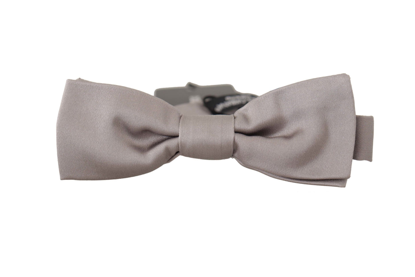  - Elegant Silver Silk Bow Tie for Sophisticated Evening