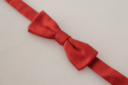  - Elegant Red Silk Bow Tie