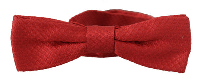  - Elegant Red Silk Bow Tie