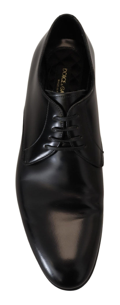  - Elegant Black Leather Derby Shoes