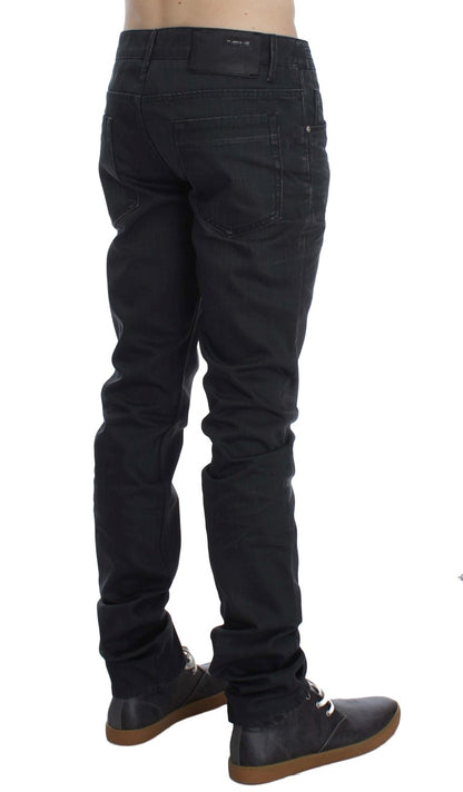  - Sleek Gray Slim Fit Italian Mens Jeans