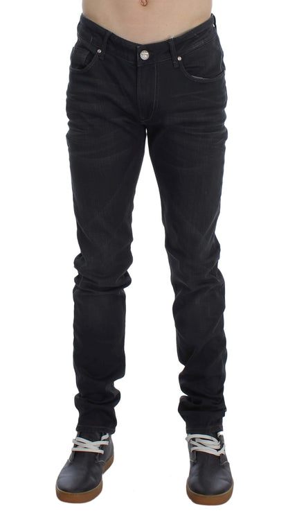  - Sleek Gray Slim Fit Men's Premium Denim