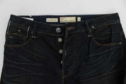  - Elegant Straight Fit Dark Blue Jeans