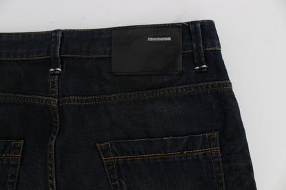  - Elegant Straight Fit Dark Blue Jeans