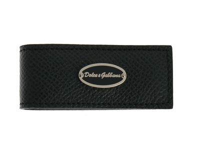  - Elegant Green Leather Money Clip