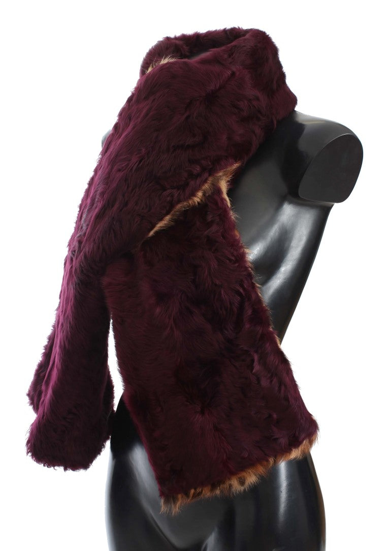  - Exquisite Leopard Print Lambskin Fur Scarf