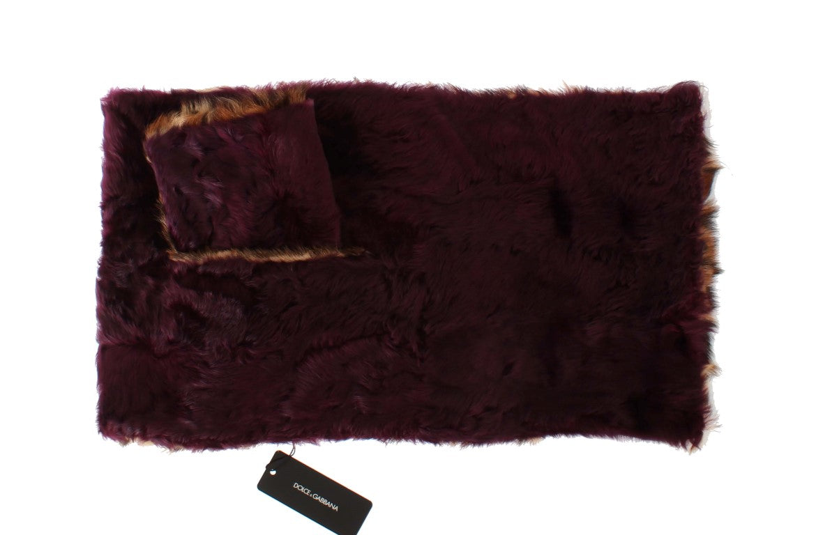  - Exquisite Leopard Print Lambskin Fur Scarf