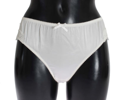  - Elegant White Silk Blend Underwear