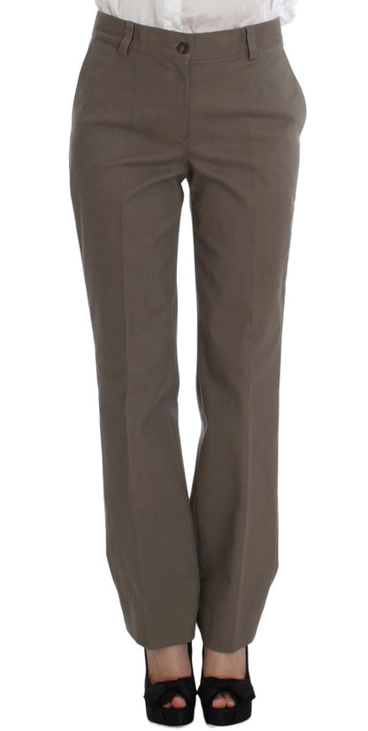  - Beige Wool-Cotton Suit Set Chic Elegance