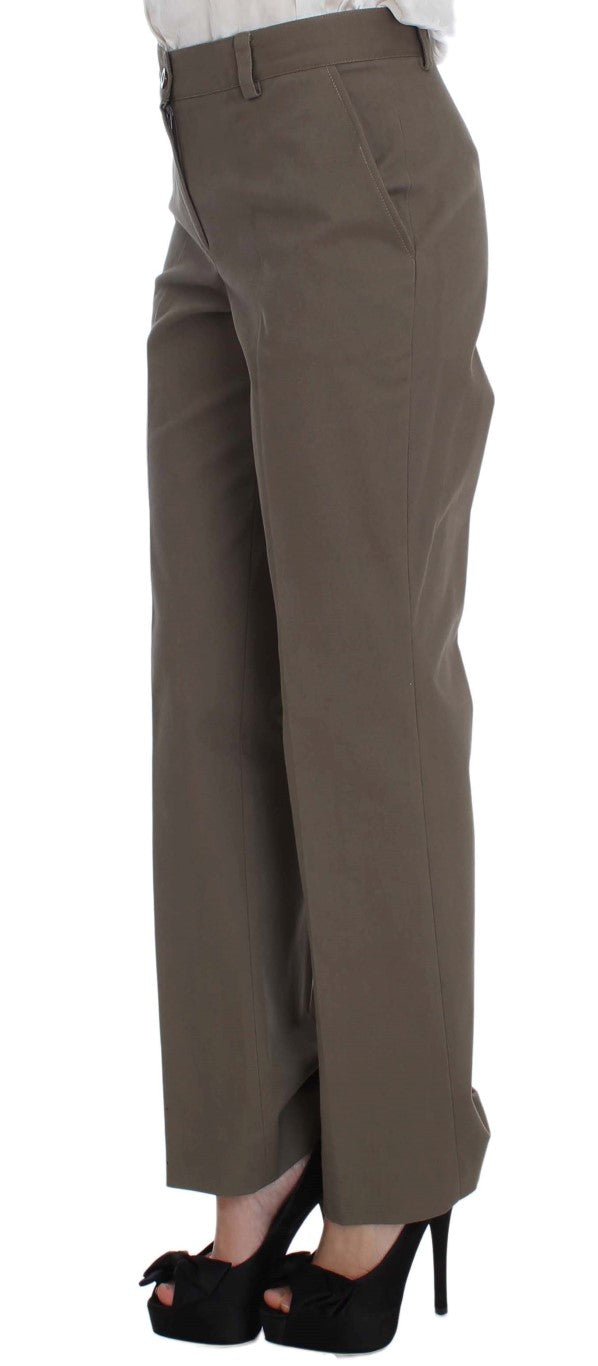  - Beige Wool-Cotton Suit Set Chic Elegance