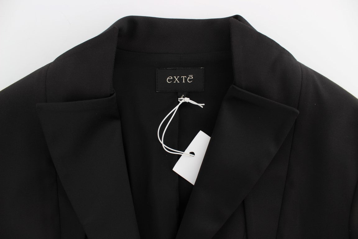  - Elegant Black Stretch Blazer Jacket