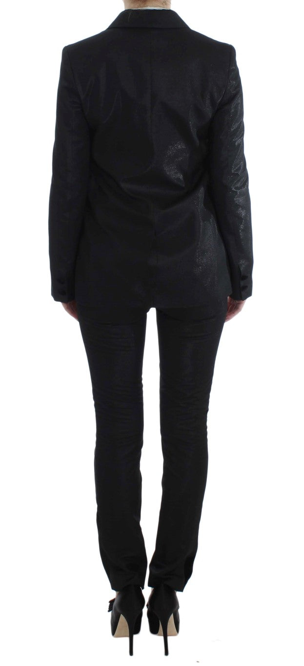  - Elegant Three-Piece Black Pants Suit