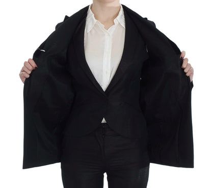  - Elegant Three-Piece Black Pants Suit