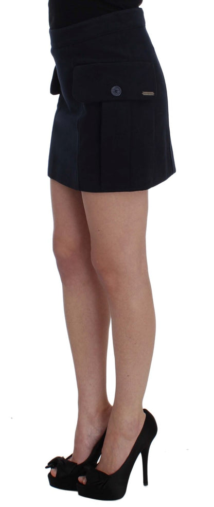  - Chic Cotton Mini Skirt in Blue