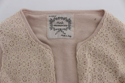 Elegant Pink Wrap Sweater Cotton Knit - The Luxe Alliance