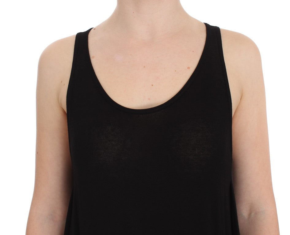 Sleek Black Cami Blouse Tank Top - The Luxe Alliance