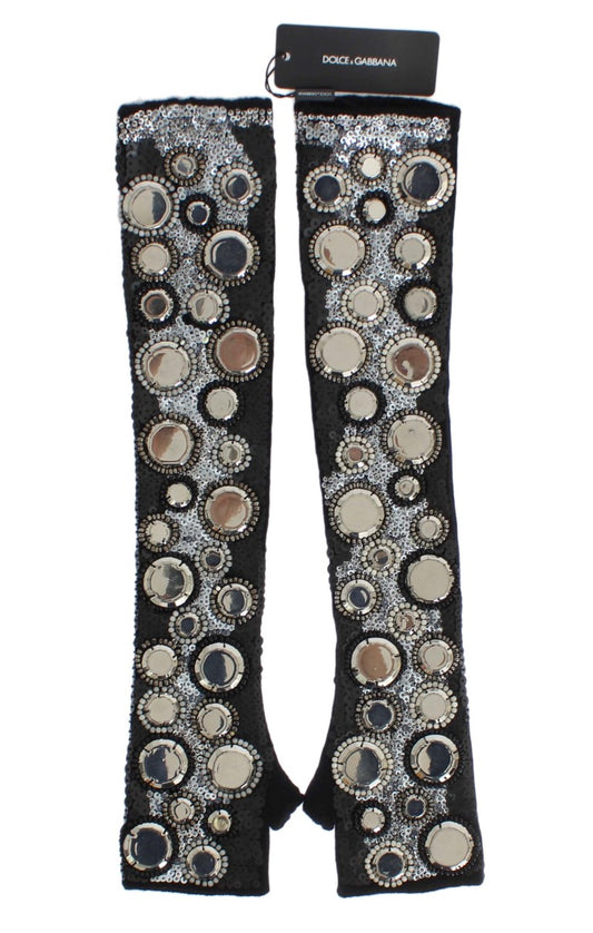  - Sequin Cashmere Fingerless Gloves