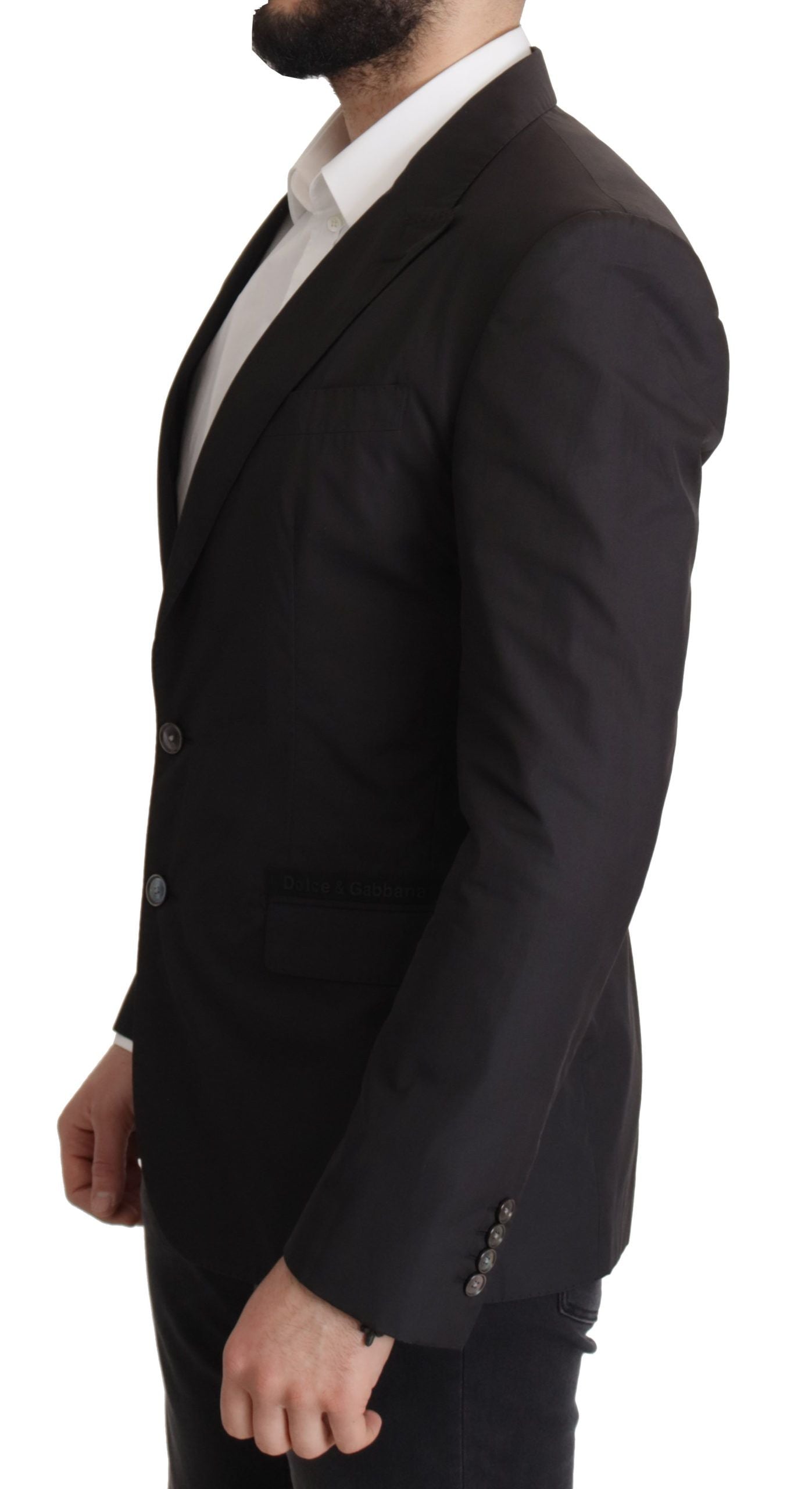  - Elegant Taormina Black Cotton Blazer