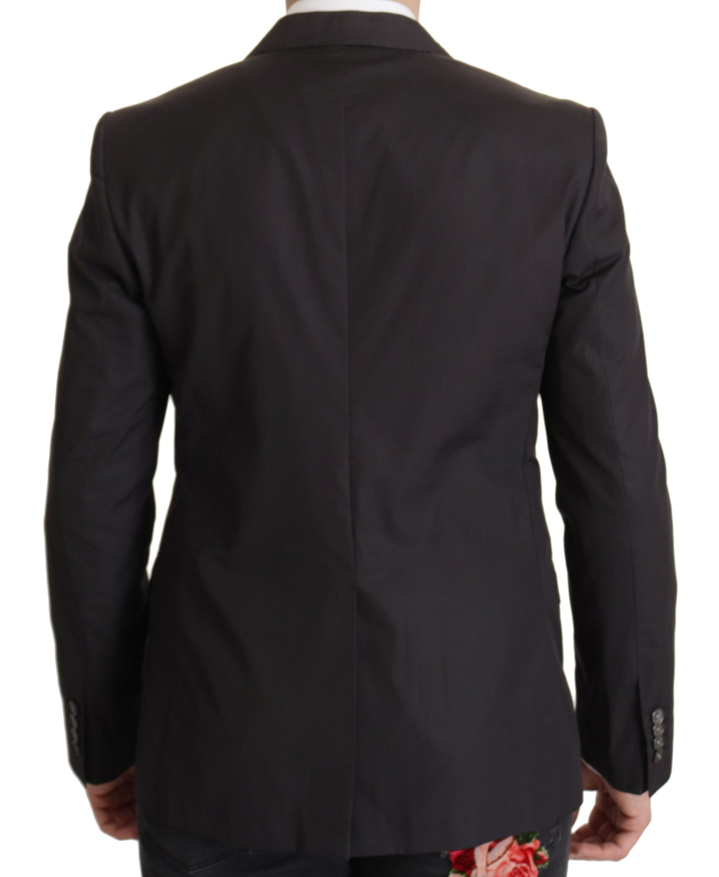  - Elegant Taormina Black Cotton Blazer