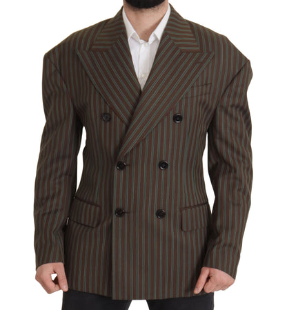  - Multicolor Striped Double Breasted Blazer