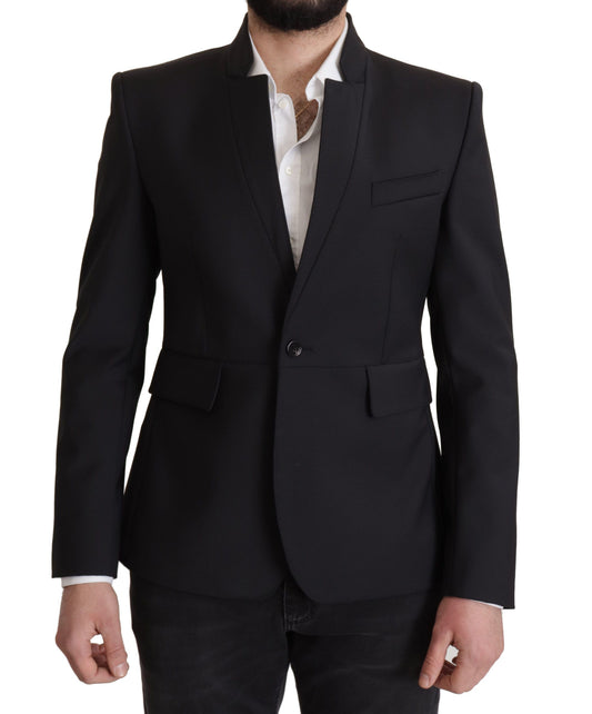  - Elegant Single-Breasted Wool Blazer