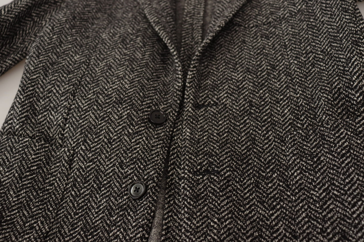  - Exquisite Gray Herringbone Blazer Jacket