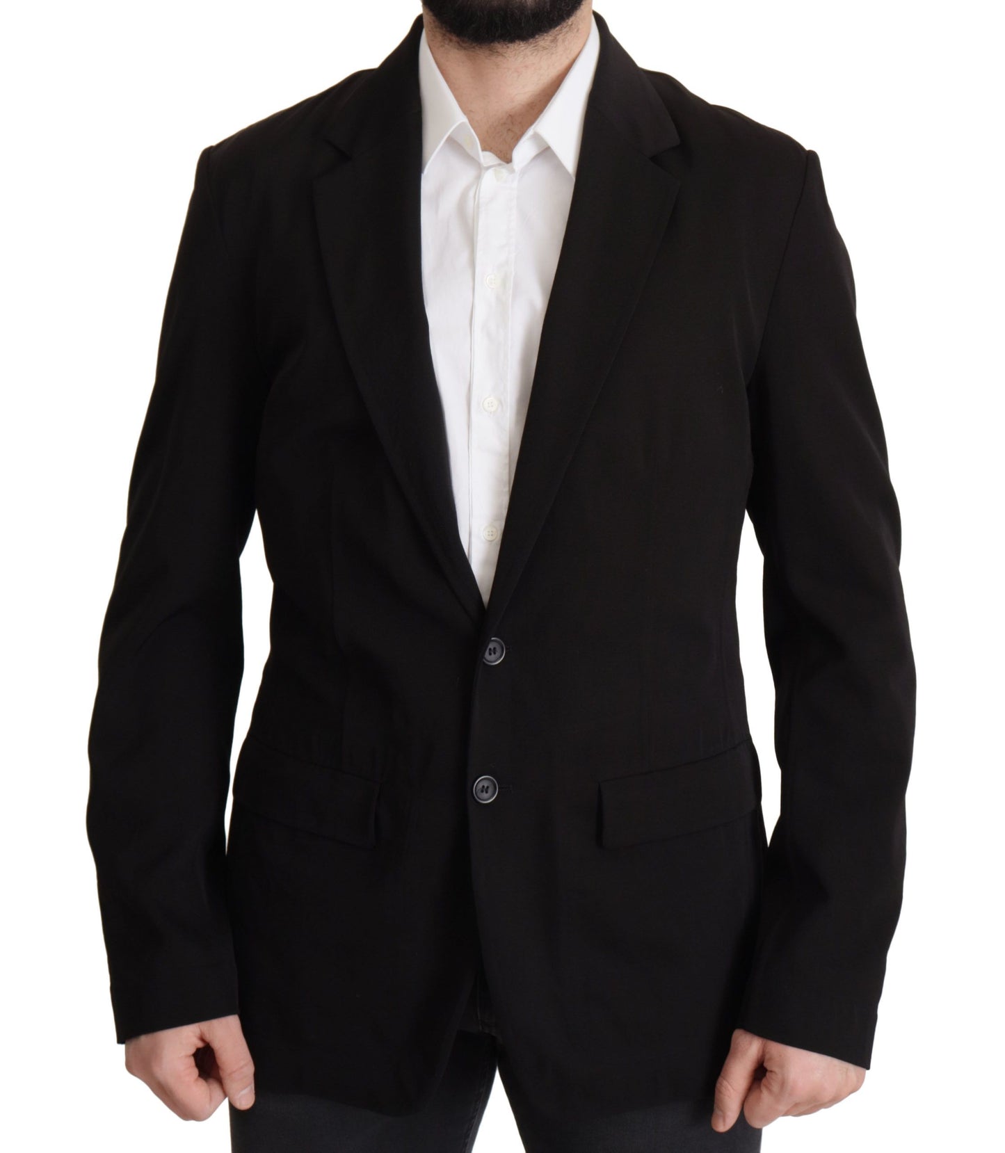  - Elegant Virgin Wool Single Breasted Jacket