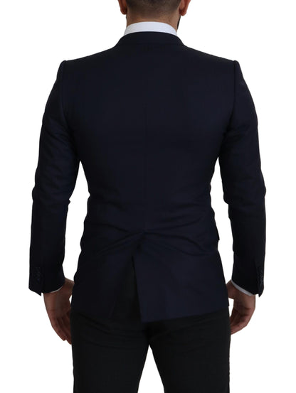  - Elegant Single Breasted Wool Silk Blazer