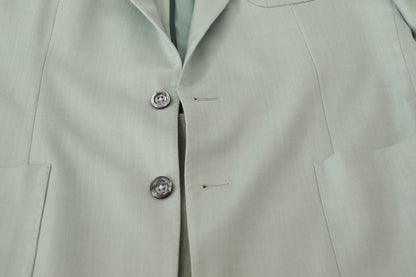  - Elegant Mint Green Silk-Cashmere Blazer