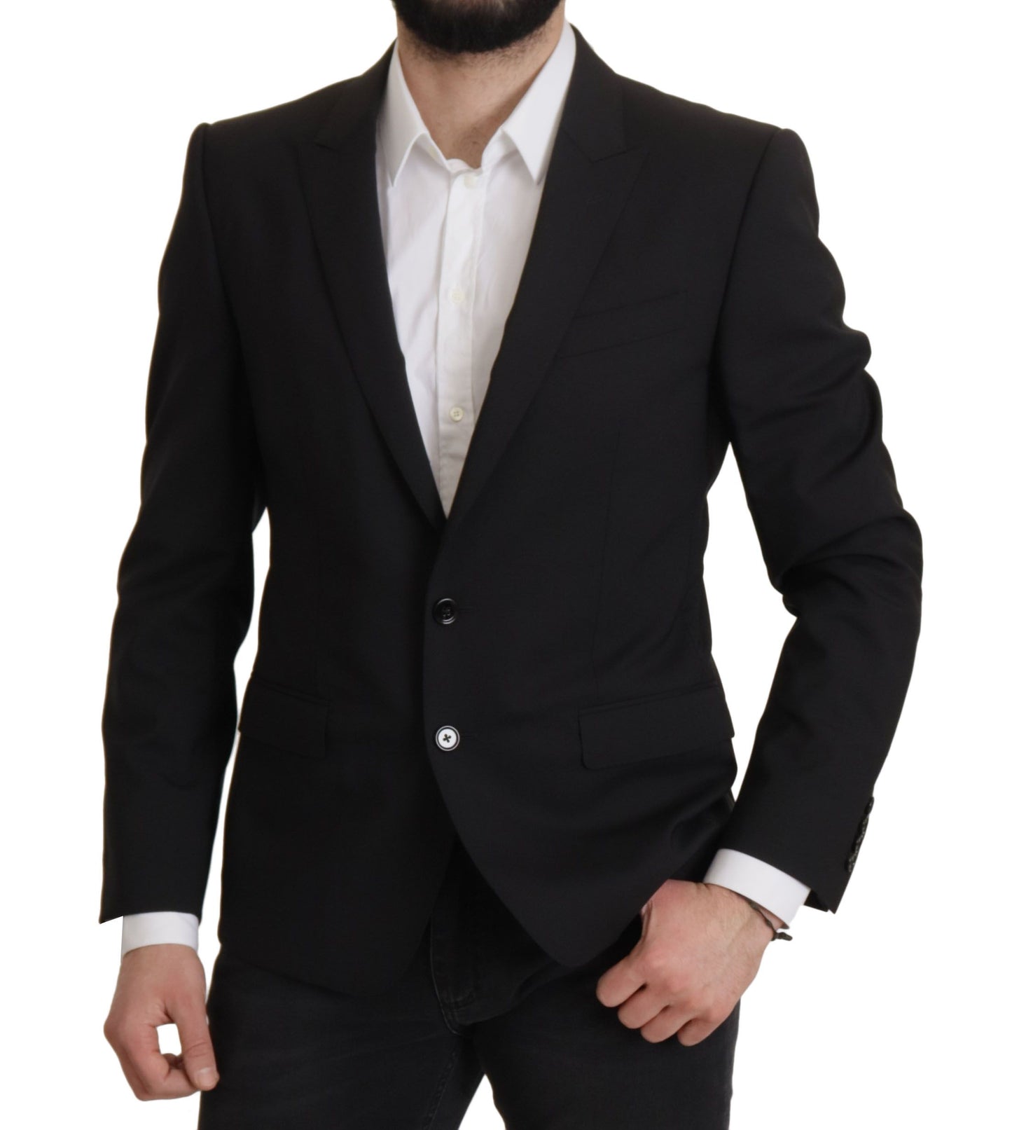  - Elegant Slim Fit Black Blazer Jacket