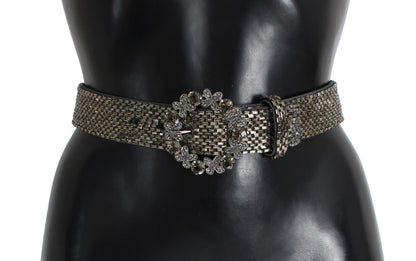  - Embellished Sequined Wide Waist Belt