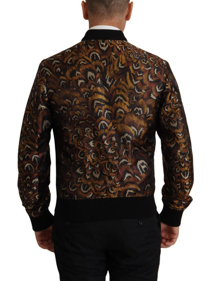  - Elegant Brown Blouson Jacket