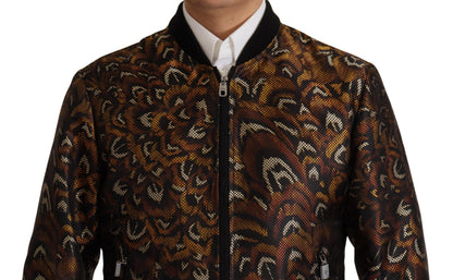  - Elegant Brown Blouson Jacket