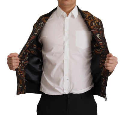  - Elegant Brown Blouson Jacket