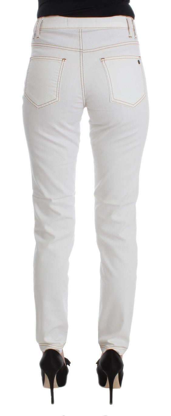 Chic White Slim Fit Denim - The Luxe Alliance