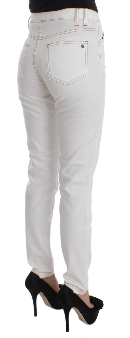 Chic White Slim Fit Denim - The Luxe Alliance