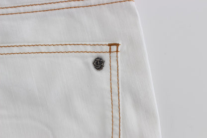 Chic White Slim Fit Denim - The Luxe Alliance